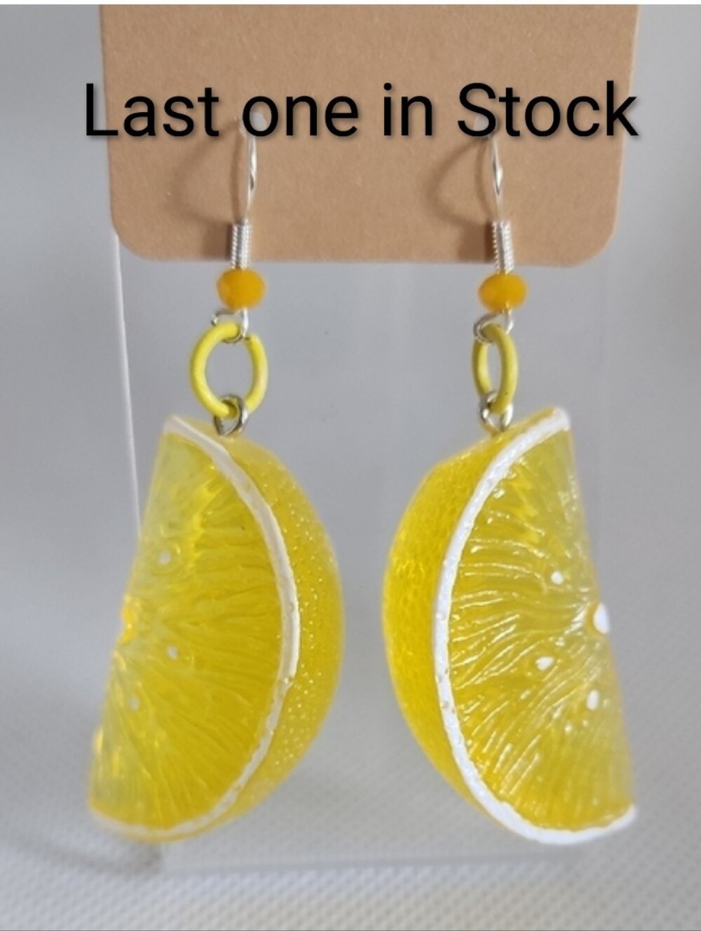 Yellow Lemon Slice Earrings